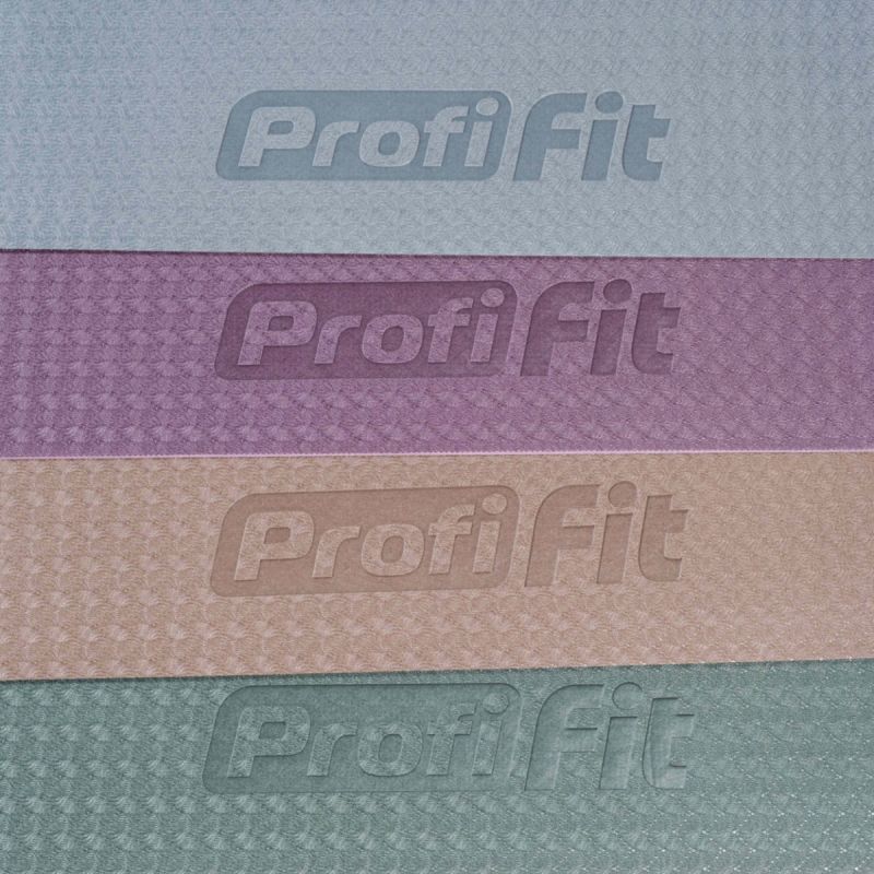 Коврик для йоги и фитнеса БАЗА (графитовый-серый) 5 мм PROFI-FIT