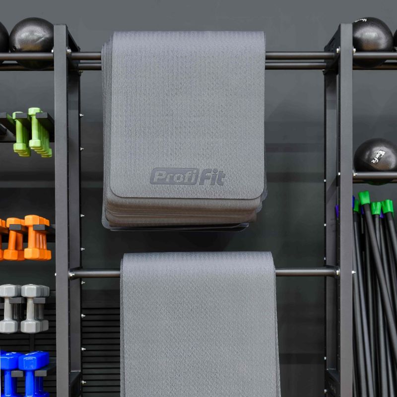 Коврик для йоги и фитнеса СТАНДАРТ (графит) 5 мм PROFI-FIT