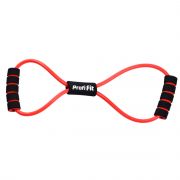 Эспандер трубчатый восьмерка, красный, сопротивление среднее 5 кг PROFI-FIT РАСПРОДАЖА
