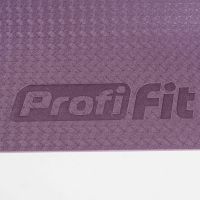 Коврик для йоги и фитнеса БАЗА (бордовый-пудровый) 5 мм PROFI-FIT