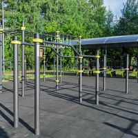 Плитка резиновая (черный Грунт) 1000x1000x30 мм PROFI-FIT