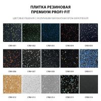 Плитка резиновая Премиум 1000x1000x40 мм PROFI-FIT