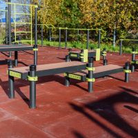 W360 GTO Брусья разноуровневые изогнутые (подходит ОВЗ) ZAVODSPORTA