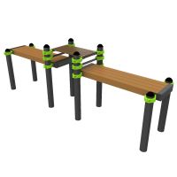 W363 GTO Скамья гимнастическая горизонтальная с упором для ног (двойная) ZAVODSPORTA