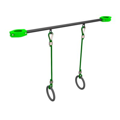 W89 Перекладина 1290 мм с гимнастическими  кольцами ZAVODSPORTA