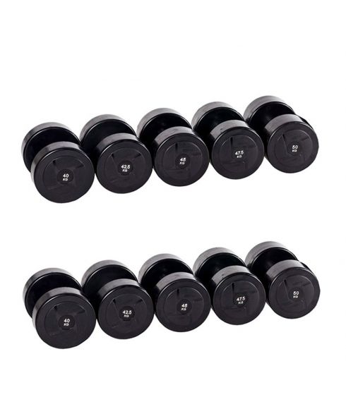 Гантельный ряд силовой (шаг 2,5 кг, 5 пар) PROFI-FIT 40-50 кг