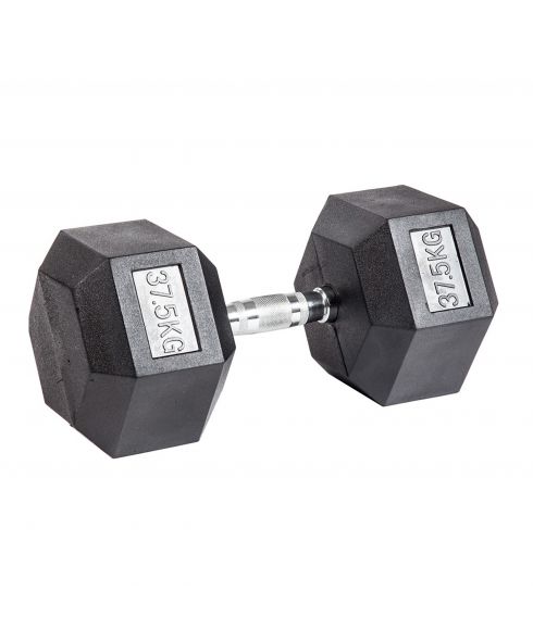 Гантель гексагональная обрезиненная PROFI-FIT 37,5 кг