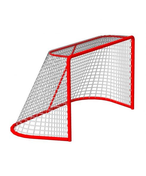 Сетка хоккей яч. 40*40 (1,25*1,85*1,30м) d=3,0мм, цвет белый ПА, (пара).