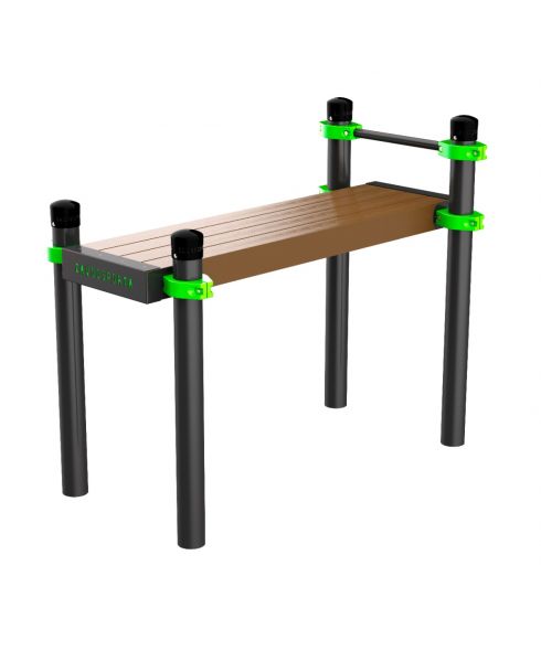 W234 GTO Скамья гимнаст. горизонт. для поднимания туловища из положения лежа на спине ZAVODSPORTA