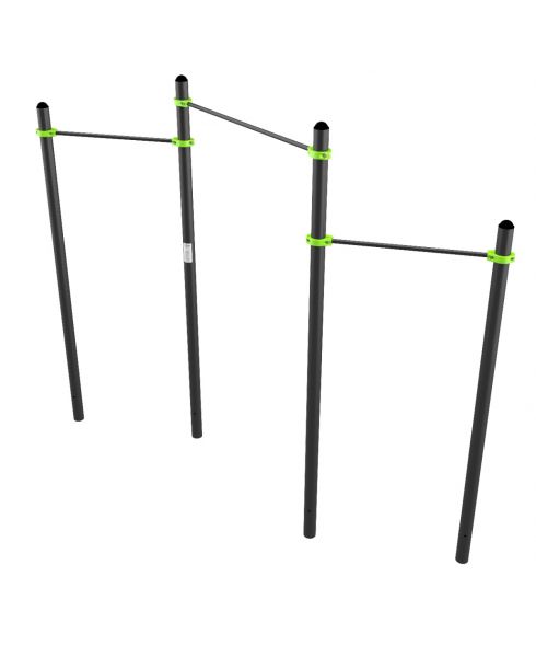 W320 Воркаут Перекладины разноуровневые для подтягивания из виса ZAVODSPORTA